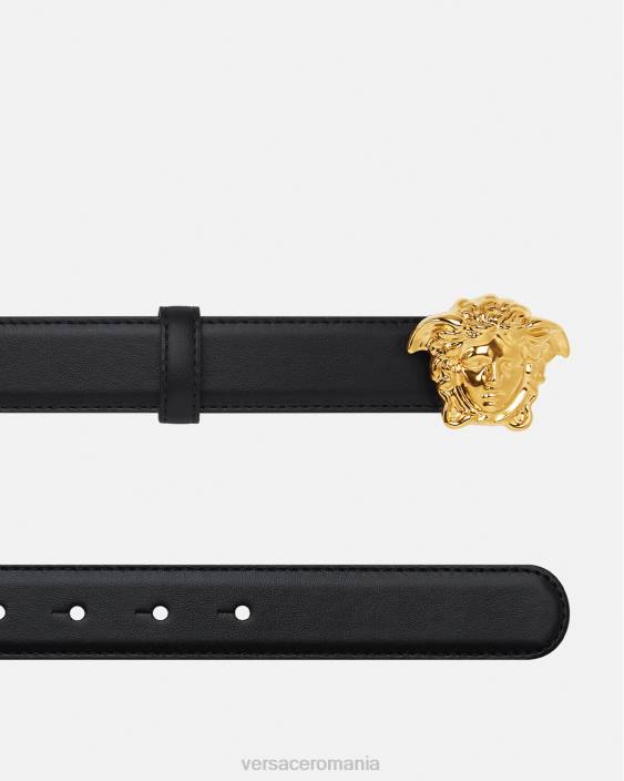 negru centura din piele la medusa Versace femei accesorii 40L6528