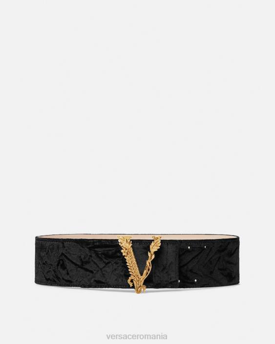negru centura lata de catifea virtus Versace femei accesorii 40L6553