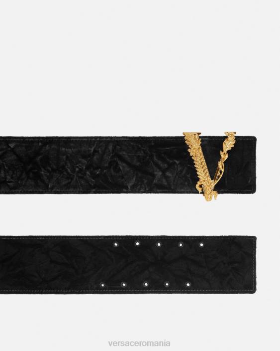 negru centura lata de catifea virtus Versace femei accesorii 40L6553