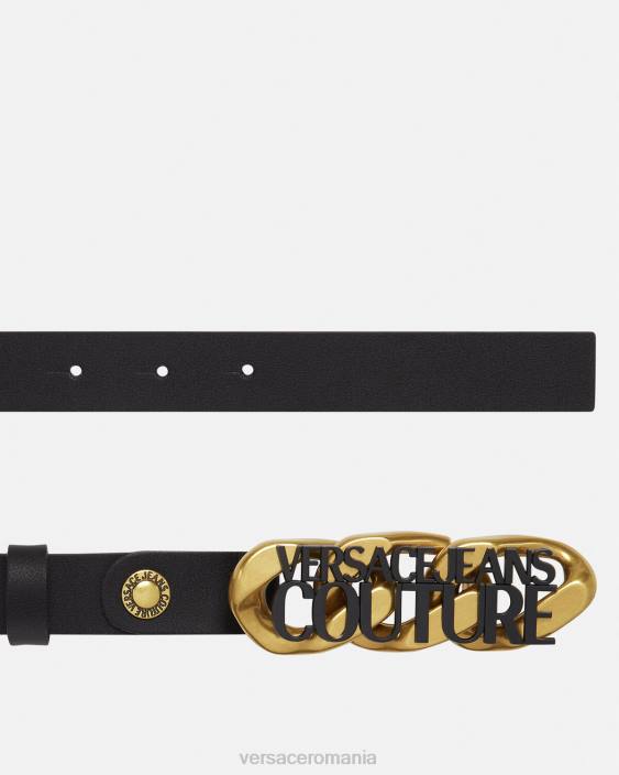 negru curea cu lanț cu logo Versace femei accesorii 40L62328