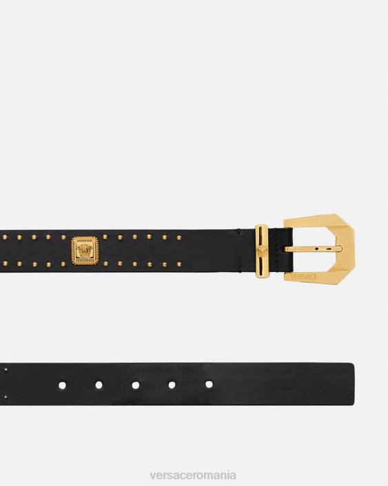 negru curea din piele cu împânzire medusa heritage Versace femei accesorii 40L6535