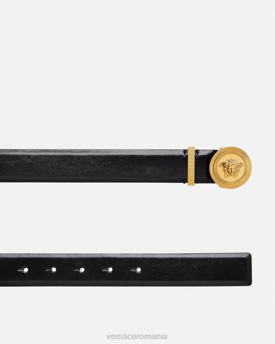 negru curea din piele medusa biggie Versace femei accesorii 40L6531