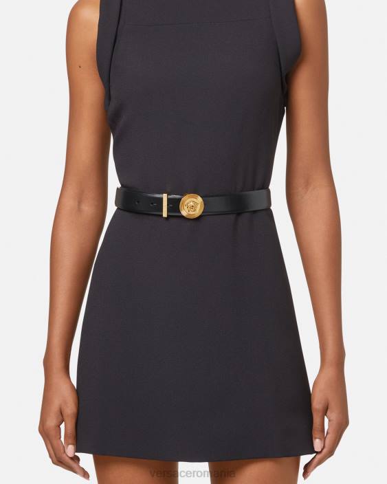 negru curea din piele medusa biggie Versace femei accesorii 40L6531