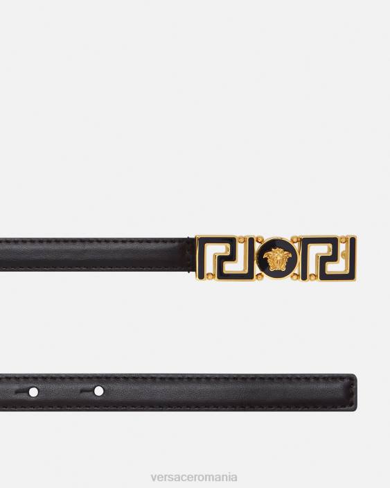 negru curea subtire din piele zeita greca Versace femei accesorii 40L6517