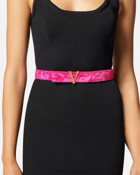 roz centura de catifea virtus Versace femei accesorii 40L6552