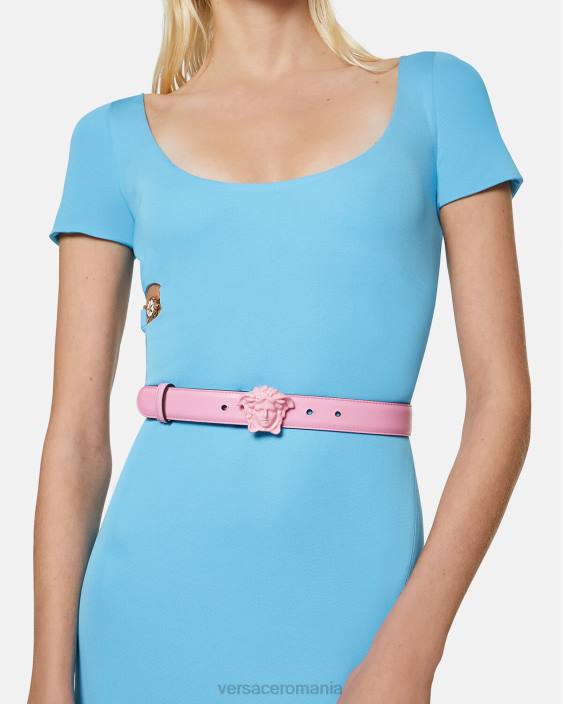 roz centura din piele la medusa Versace femei accesorii 40L6527