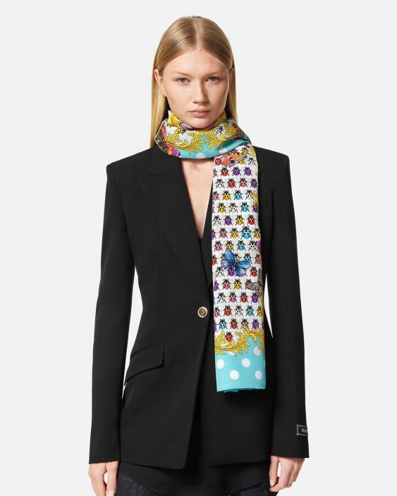 imprimare eșarfă de mătase fluturi Versace femei accesorii 40L6894