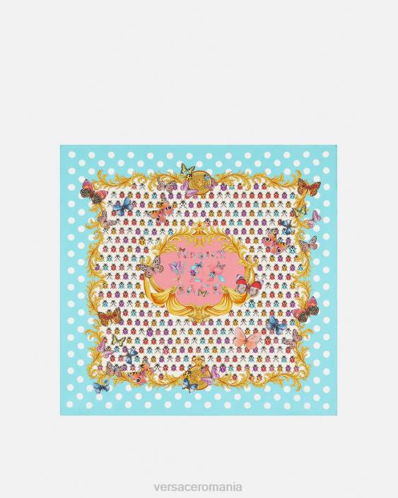 imprimare fluturi foulard mare de mătase Versace femei accesorii 40L6889