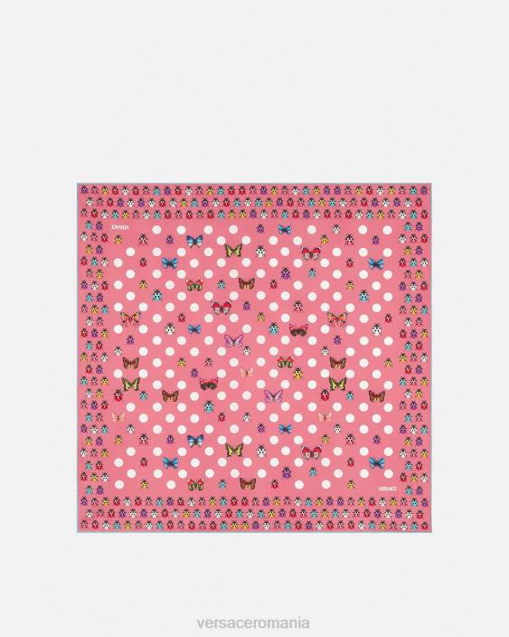 imprimare fluturi foulard mare de mătase Versace femei accesorii 40L6892