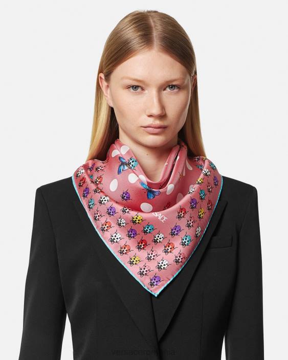 imprimare fluturi foulard mare de mătase Versace femei accesorii 40L6892