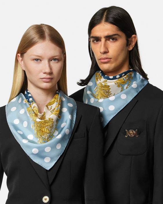 imprimare seashell baroc mare foulard de mătase Versace femei accesorii 40L6898