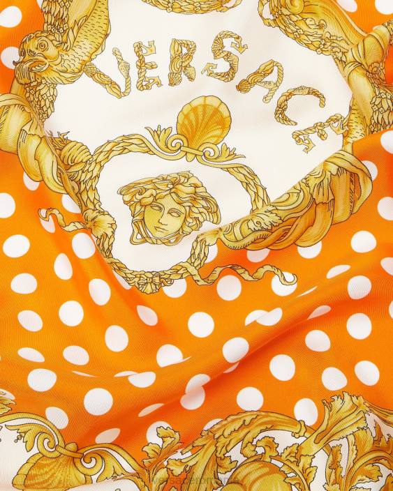 imprimare seashell baroc mare foulard de mătase Versace femei accesorii 40L6899