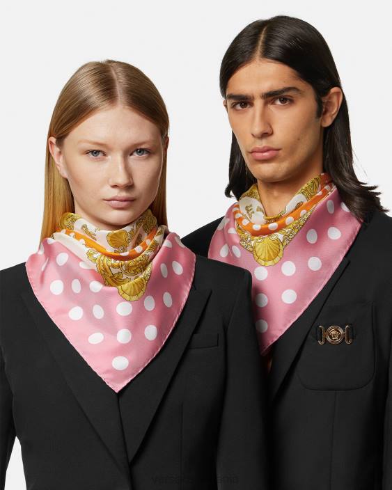 imprimare seashell baroc mare foulard de mătase Versace femei accesorii 40L6899