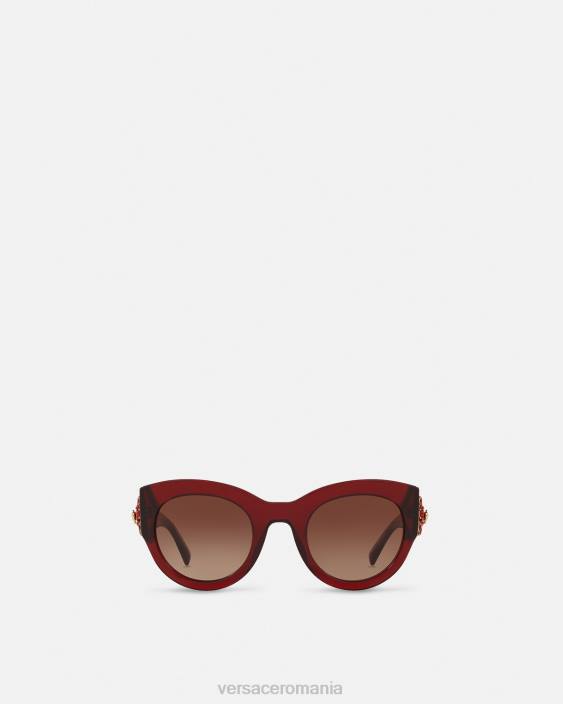 Burgundia ochelari de soare tribut bijuterie Versace femei accesorii 40L6684