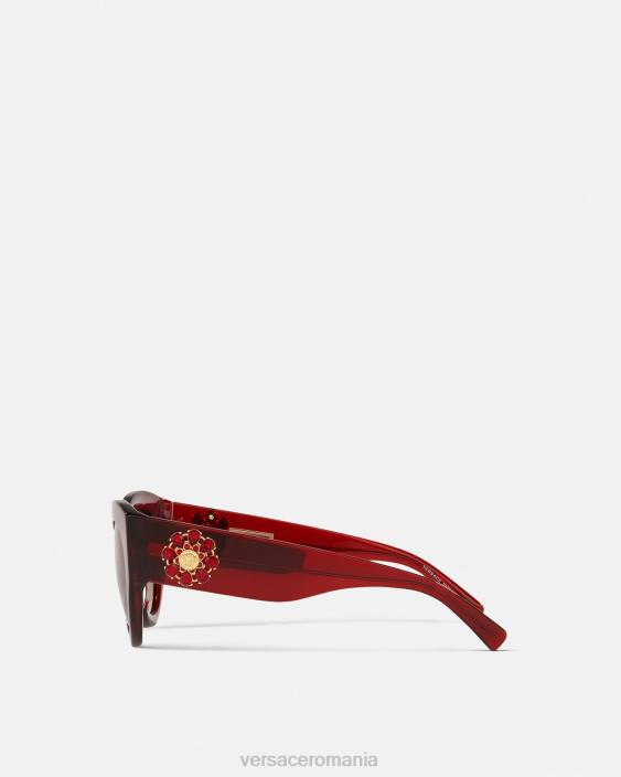 Burgundia ochelari de soare tribut bijuterie Versace femei accesorii 40L6684