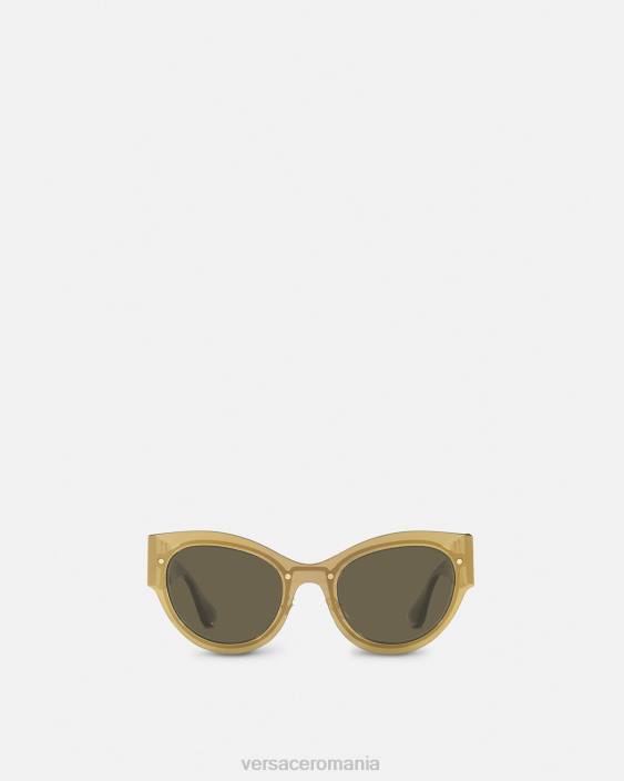 aur ochelari de soare cu ochi de pisică medusa biggie Versace femei accesorii 40L6702