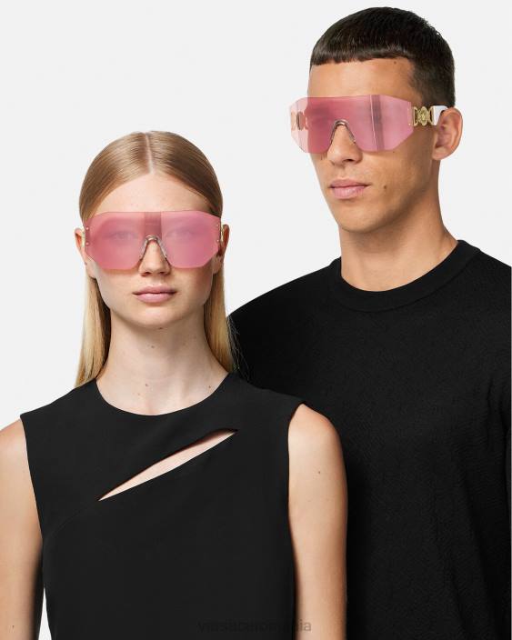 auriu si roz ochelari de soare medusa biggie mask Versace femei accesorii 40L6610