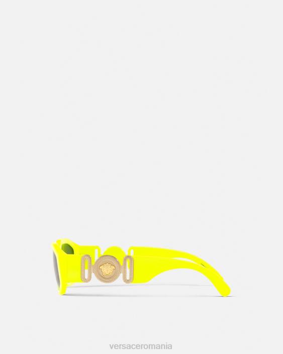 galben neon ochelari de soare medusa biggie Versace femei accesorii 40L6652