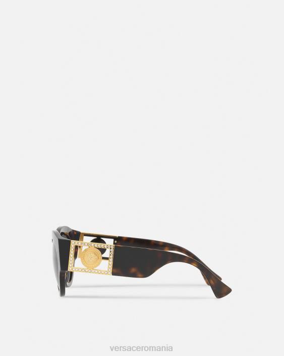 havana ochelari de soare strălucitori din cristal medusa Versace femei accesorii 40L6628