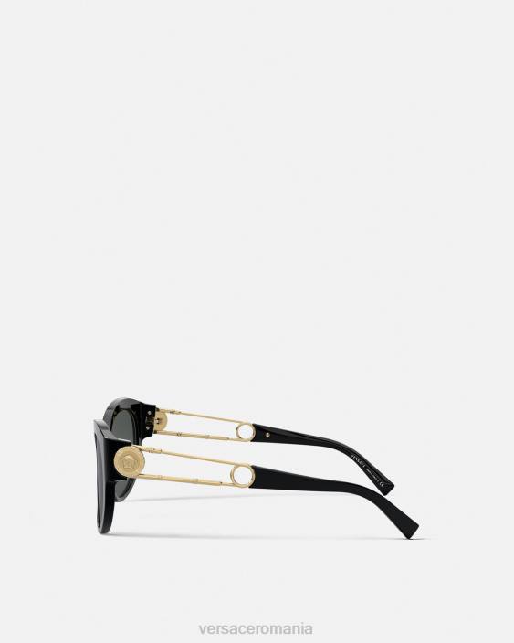 negru ochelari de soare cu ac de siguranță Versace femei accesorii 40L6688