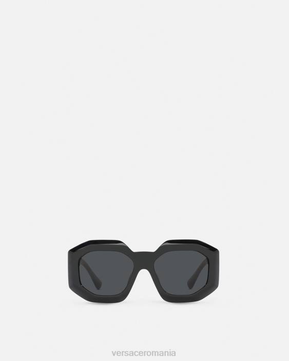 negru ochelari de soare pătrați maxi medusa biggie Versace femei accesorii 40L6635