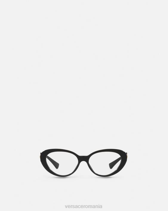 negru ochelari dublu cu ochi de pisică medusa Versace femei accesorii 40L6706
