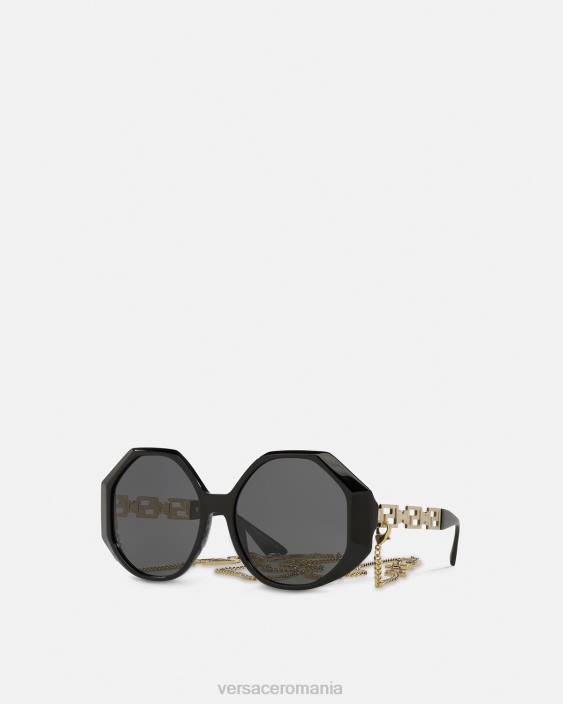 negru si auriu ochelari de soare greca Versace femei accesorii 40L6677