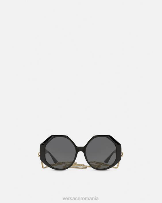 negru si auriu ochelari de soare greca Versace femei accesorii 40L6677
