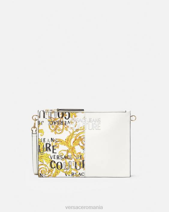 auriu și alb husă couture cu logo Versace femei accesorii 40L62348