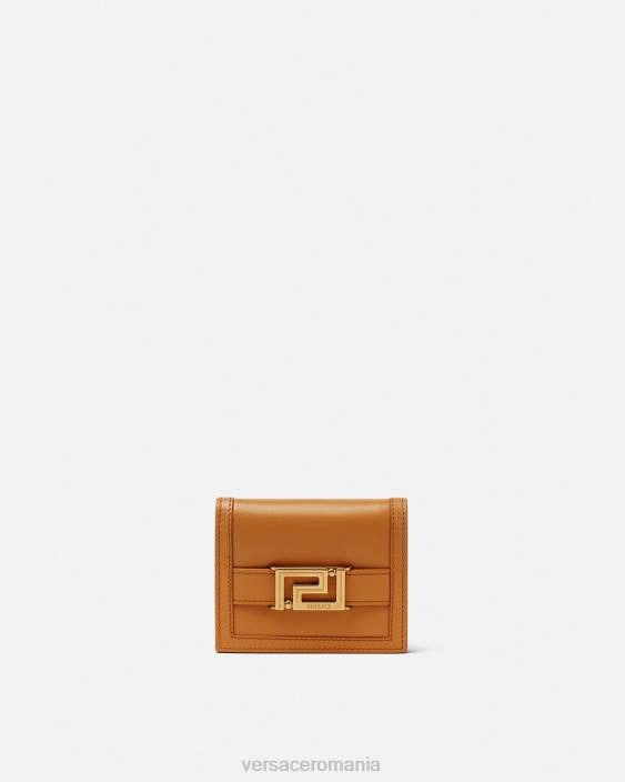 caramel portofel bifold zeita greca Versace femei accesorii 40L6555