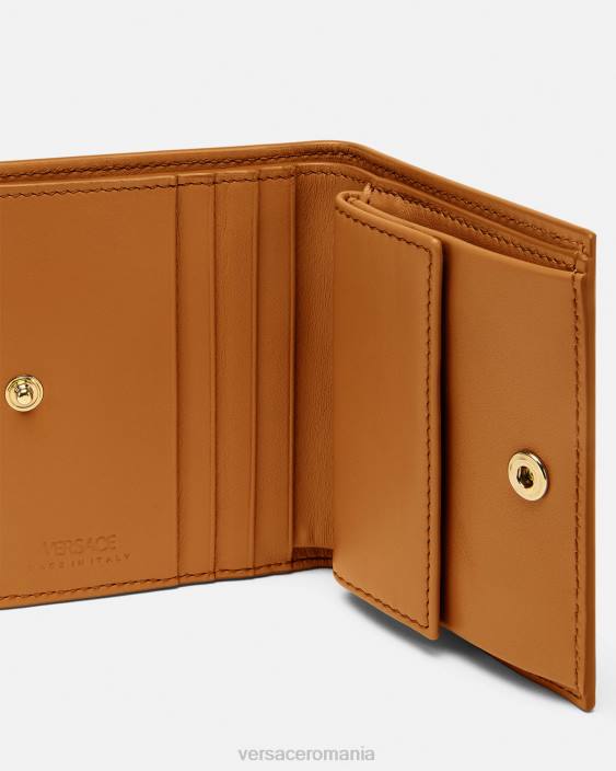 caramel portofel bifold zeita greca Versace femei accesorii 40L6555