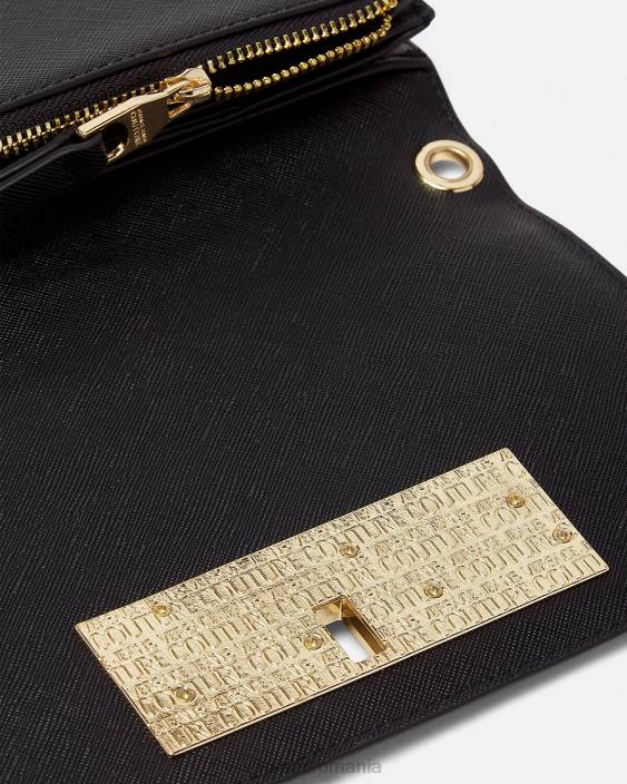 negru portofel cu lanț cu logo Versace femei accesorii 40L62322