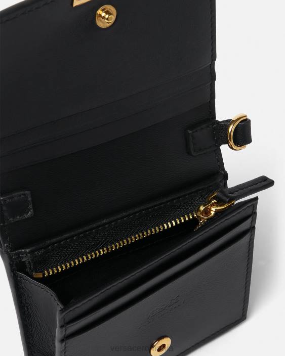 negru portofel cu lant zeita greca Versace femei accesorii 40L6563