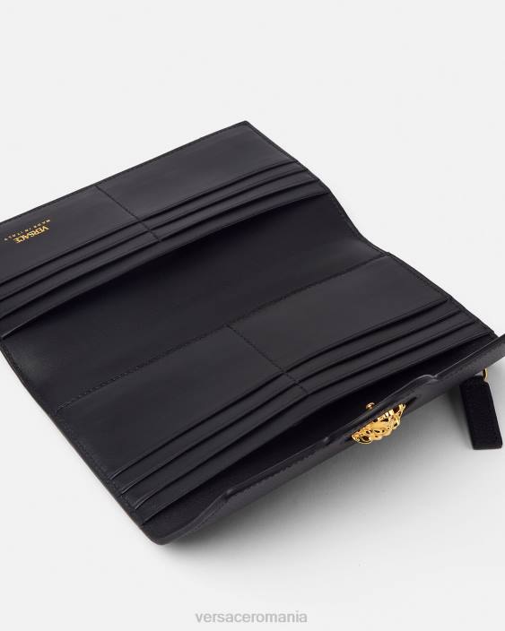 negru portofel lung la medusa Versace femei accesorii 40L6574