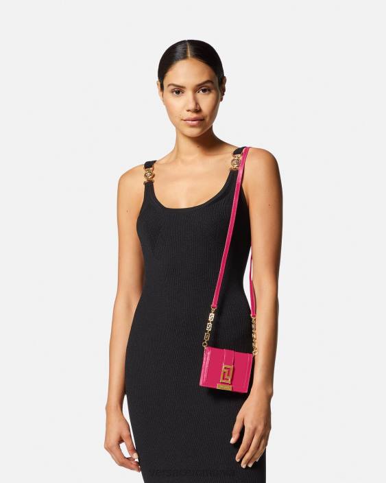 roz portofel cu lant zeita greca Versace femei accesorii 40L6564