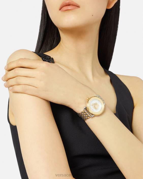 aur argint ceas la medusa Versace femei accesorii 40L6990