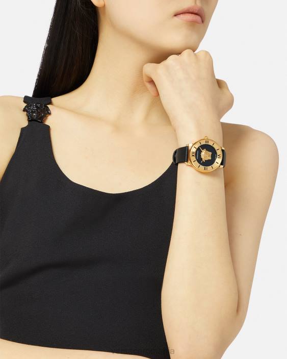 negru ceas la medusa Versace femei accesorii 40L6986