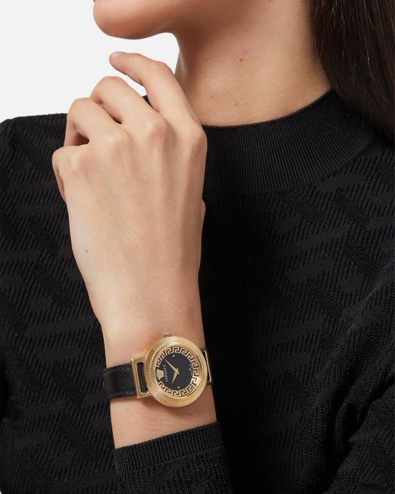negru si auriu ceas greca chic Versace femei accesorii 40L6960