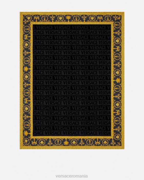 negru prosop de plajă în stil baroc Versace femei lenjerie intimă și îmbrăcăminte de plajă 40L61198