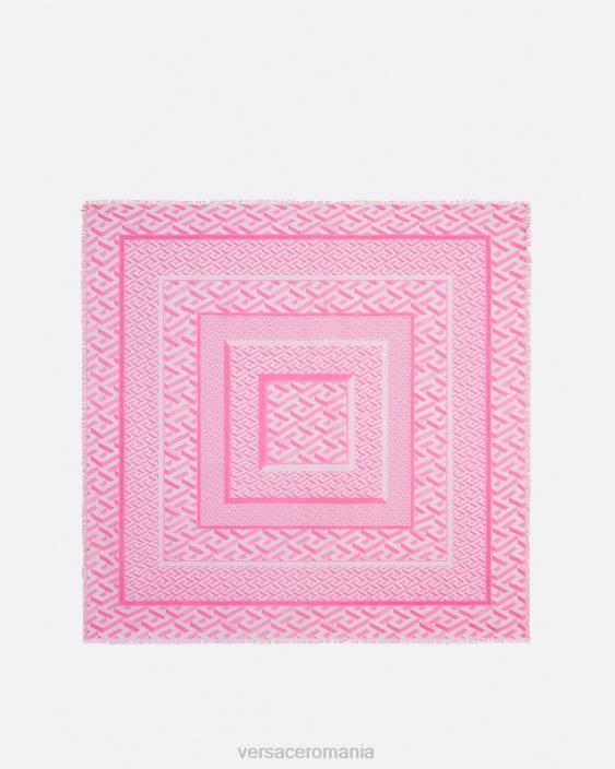 roz șal cu franjuri la greca Versace femei accesorii 40L6925