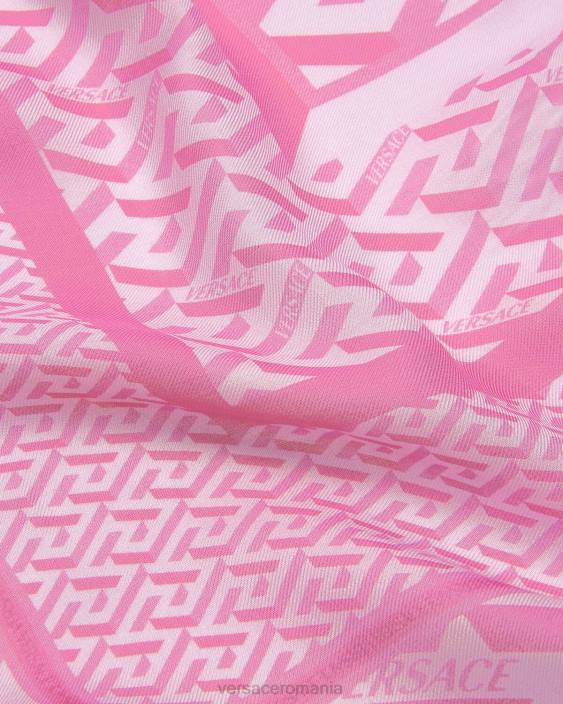 roz șal cu franjuri la greca Versace femei accesorii 40L6925