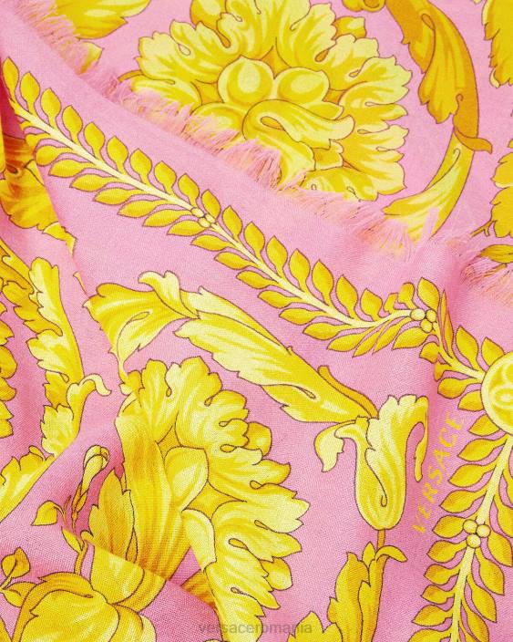 roz șal în amestec de cașmir barocco Versace femei accesorii 40L6887