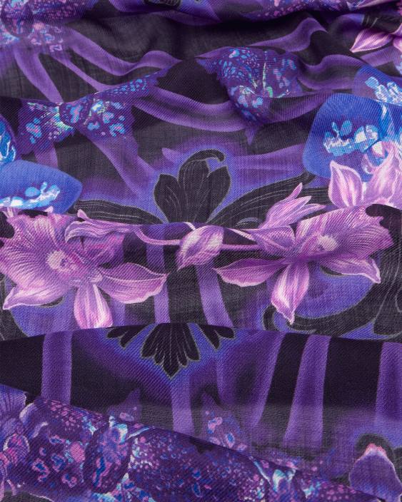 violet & imprimeu șal din amestec de lână orhidee barocco Versace femei accesorii 40L6924