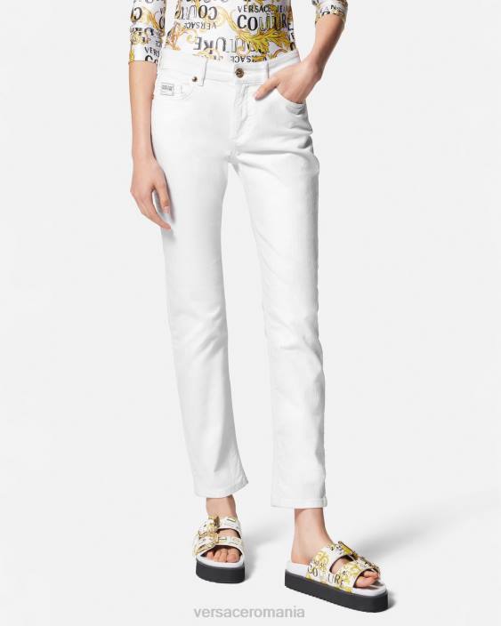 alb blugi slim-fit Versace femei îmbrăcăminte 40L62236