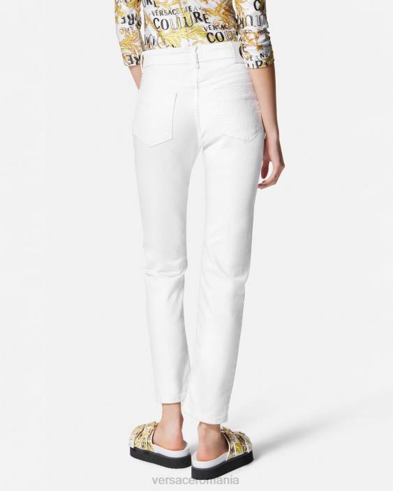 alb blugi slim-fit Versace femei îmbrăcăminte 40L62236