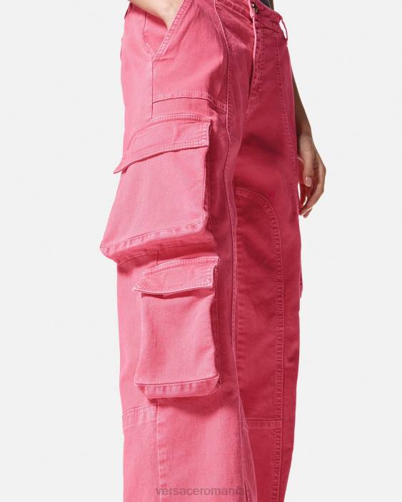 fucsie blugi cargo cu picioare drepte Versace femei îmbrăcăminte 40L62243