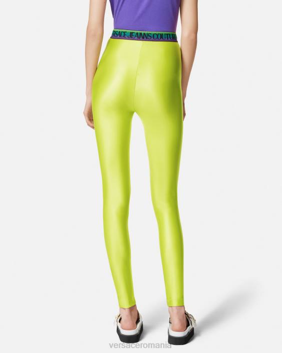 lămâie verde jambiere cu logo Versace femei îmbrăcăminte 40L62241