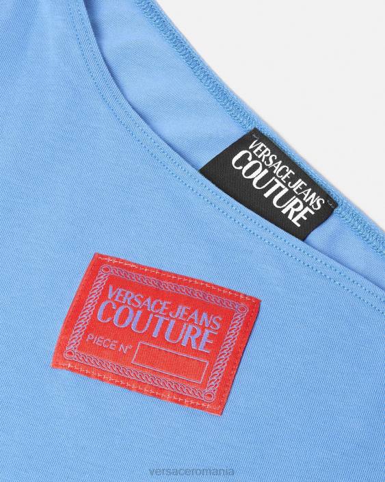 albastru deschis piesa numărul top cu mânecă Versace femei îmbrăcăminte 40L62213