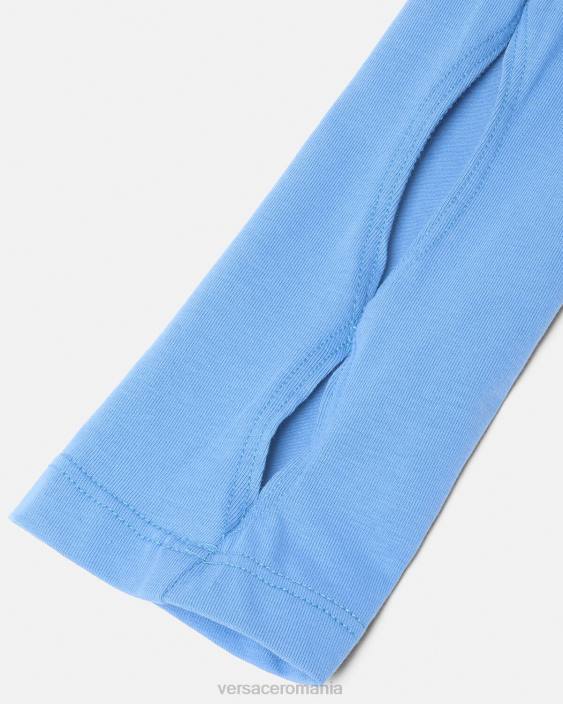 albastru deschis piesa numărul top cu mânecă Versace femei îmbrăcăminte 40L62213