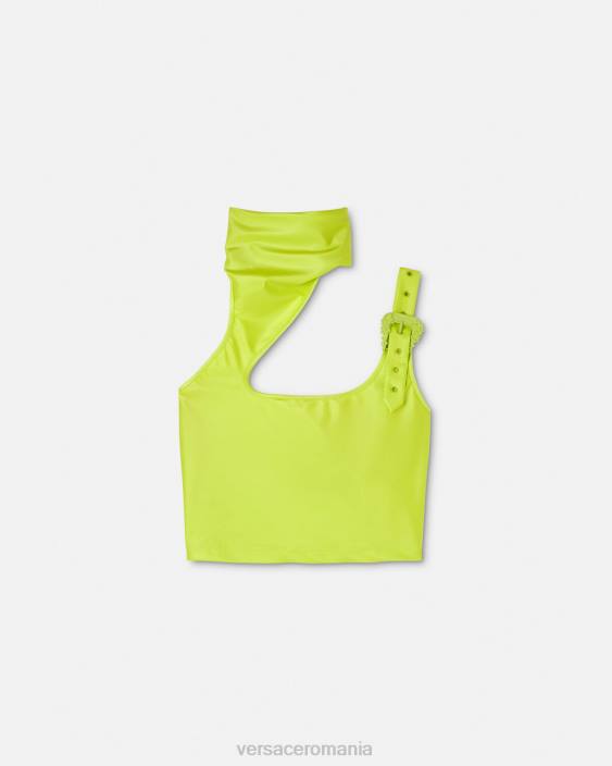 lămâie verde crop top cu cataramă baroc Versace femei îmbrăcăminte 40L62217